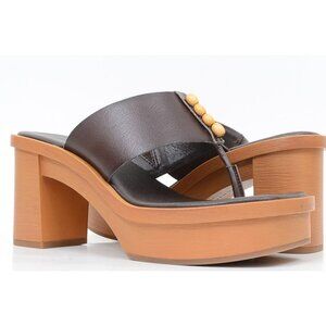 Lucky Brand Women's 7 Beaded Mandelina Thong Platform Thong Sip-on Sandals Vegan